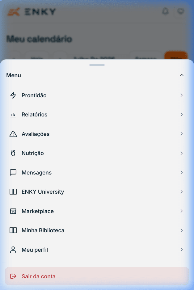Menu & Integrações